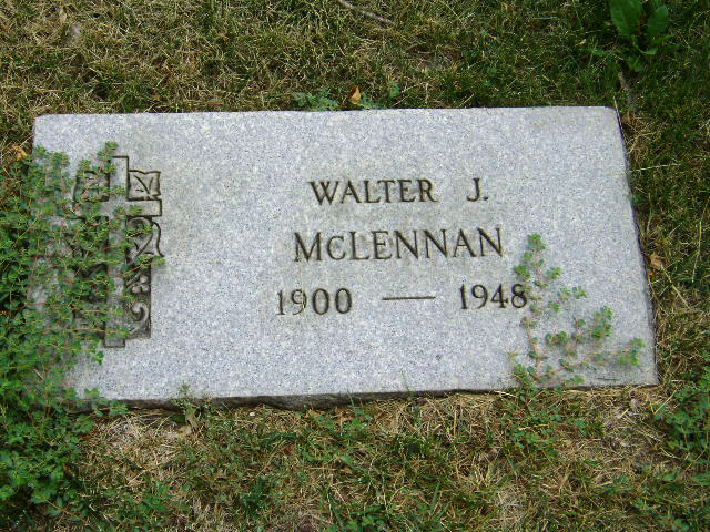 Photo of headstones/Walter J McLennan 1900 - 1948 hdstn at Evergreen cem Colorado Springs